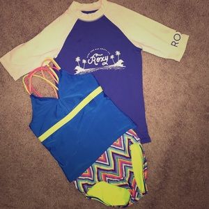 Girls swimsuit and Rash guard
